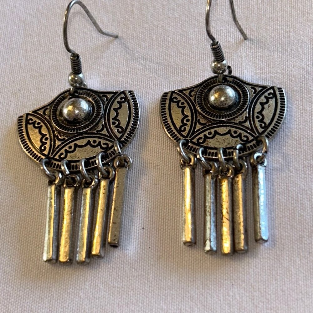 Silver earrings